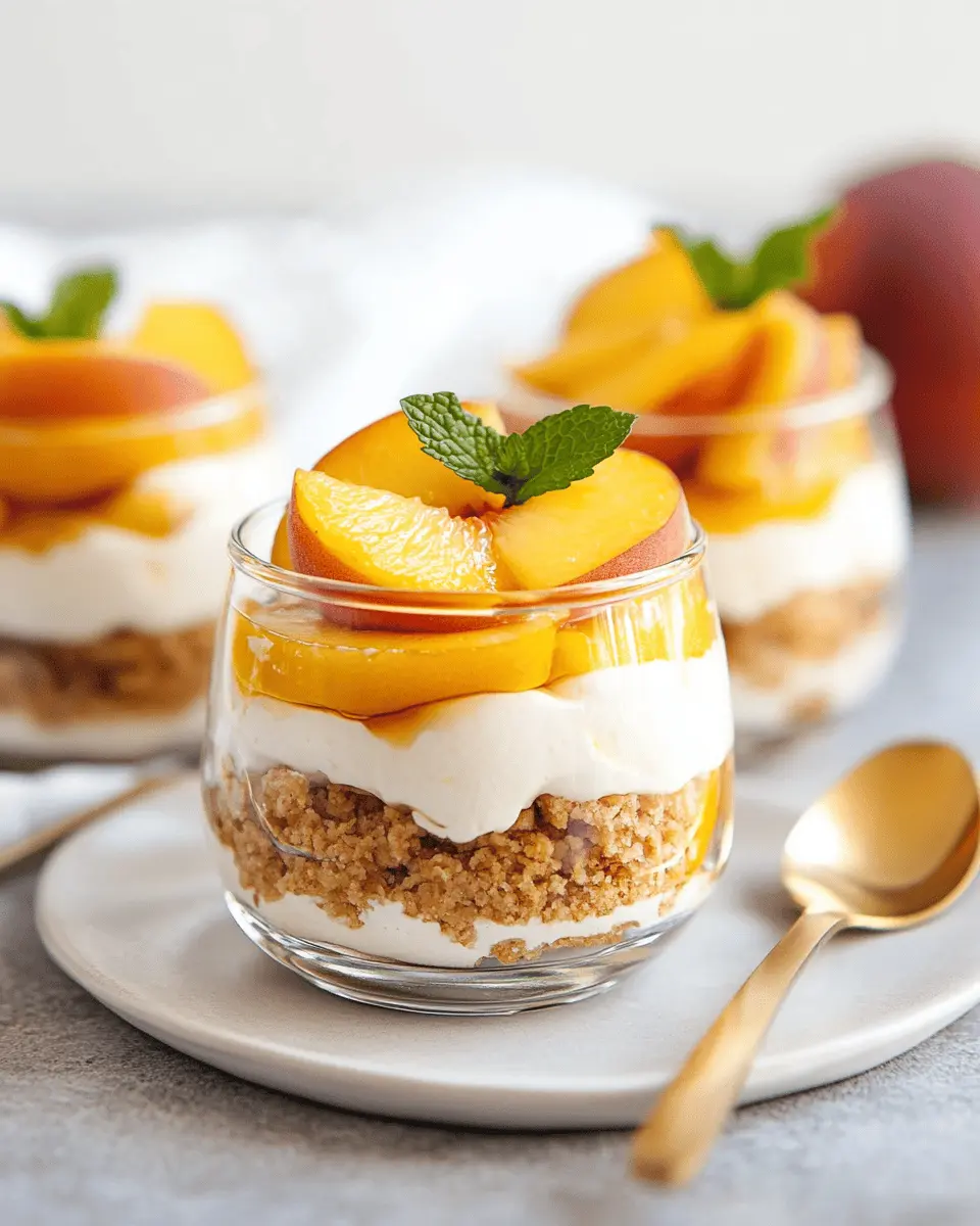 Keto Peach Cheesecake Jars: Irresistibly Creamy Indulgence