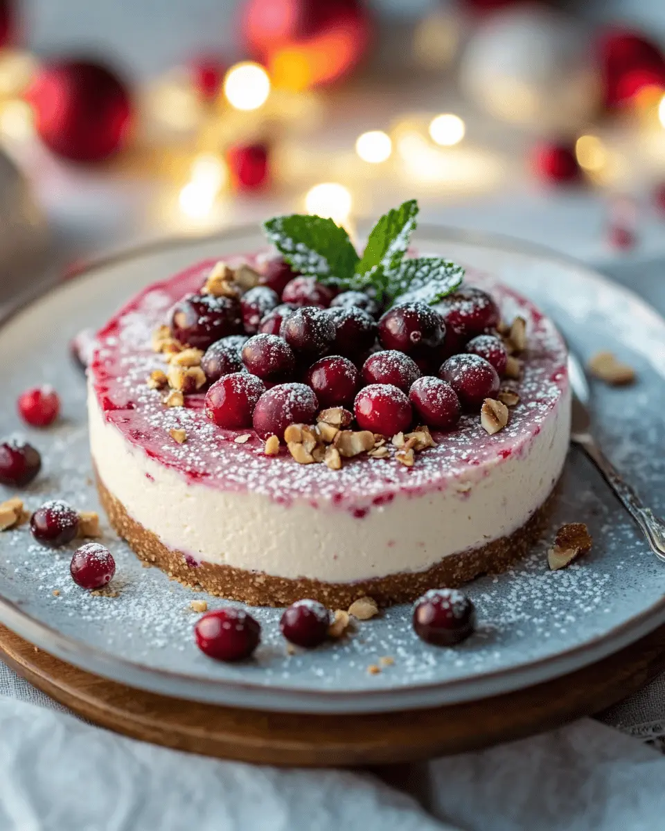 No Bake Low Carb Keto Cheesecake: Festive Cranberry Delight 5