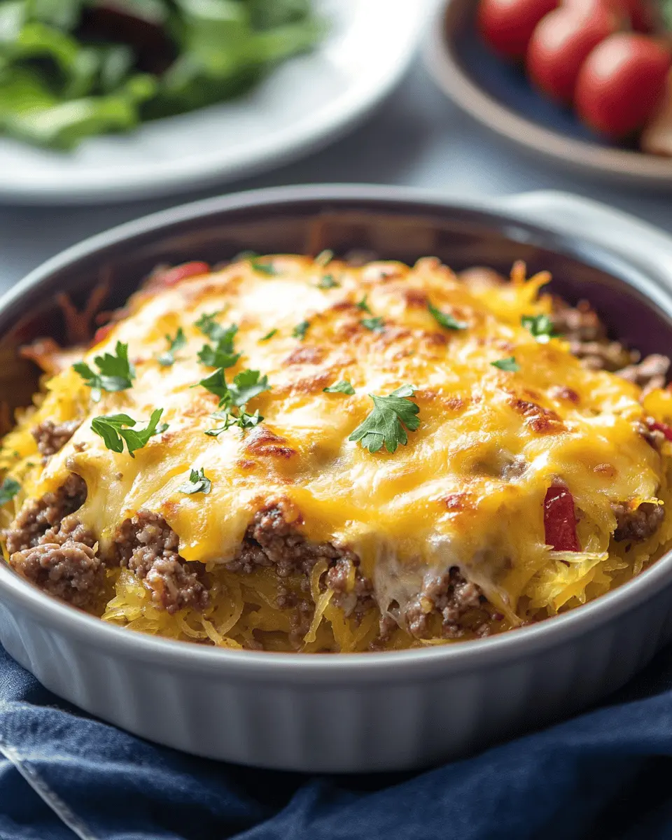 Cheeseburger Spaghetti Squash Casserole: Indulgent & Easy Meal