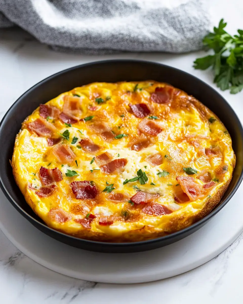Keto Frittata with Brie and Bacon: Indulgent Breakfast Bliss