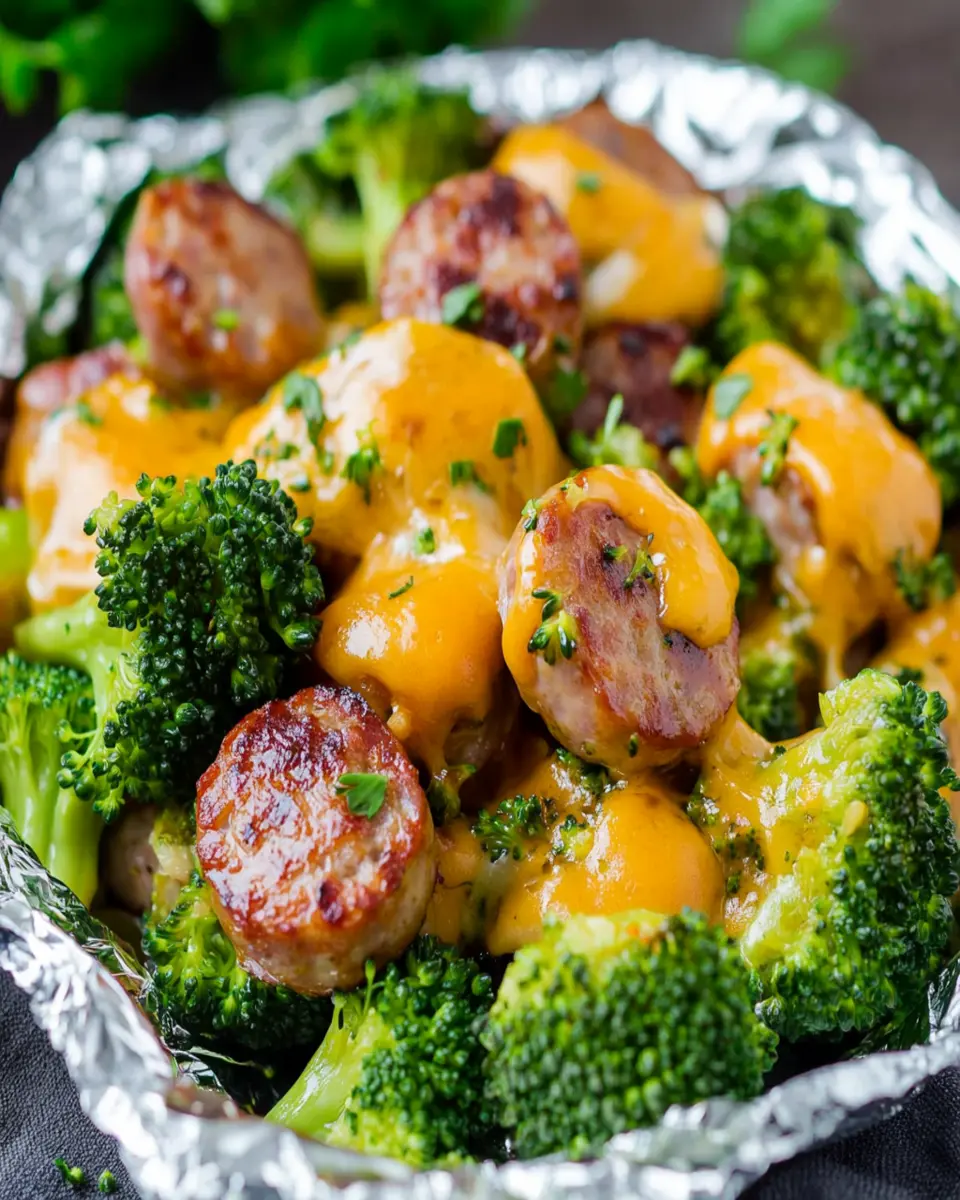 Sausage Broccoli Cheddar Foil Pack: Easy Weeknight Delight 6