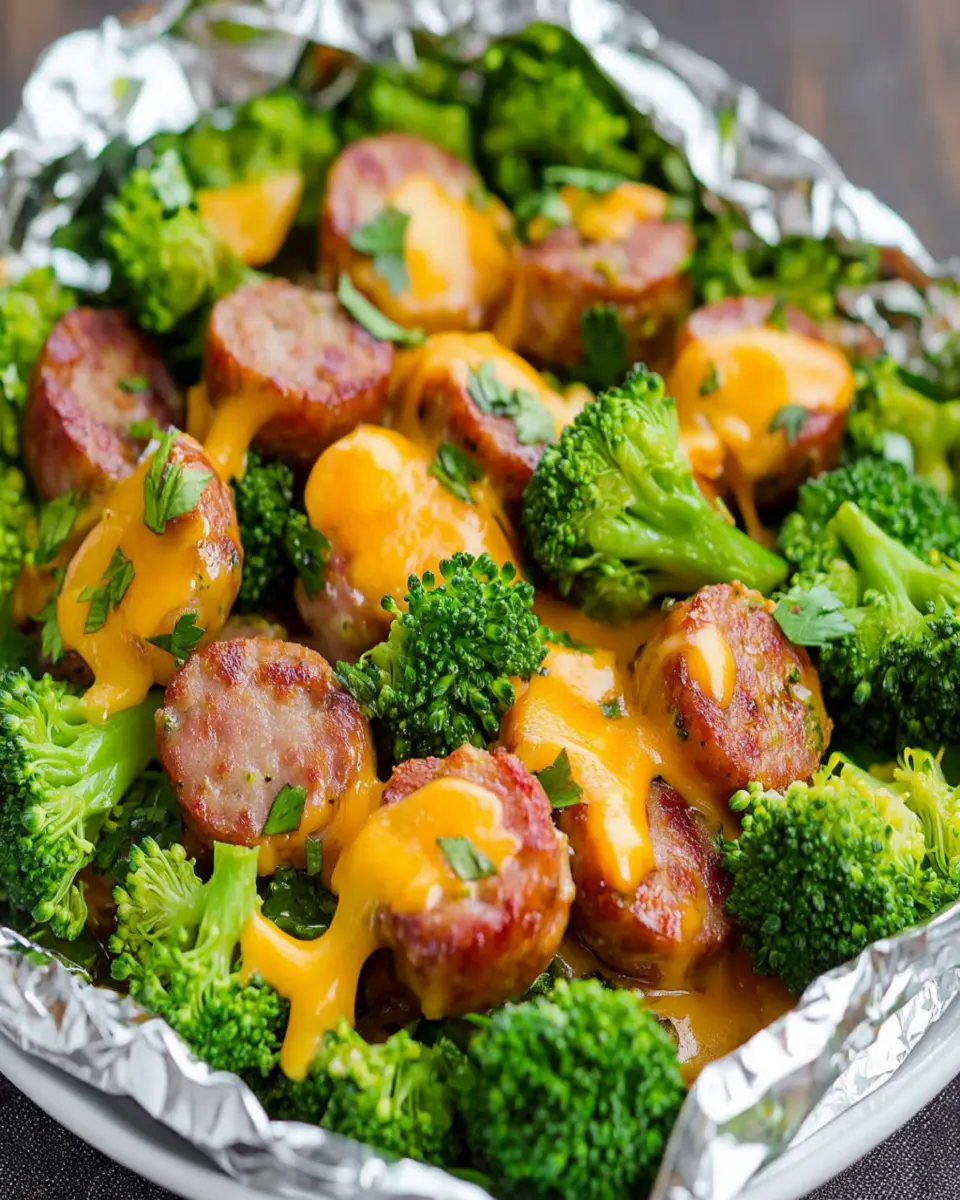 Sausage Broccoli Cheddar Foil Pack: Easy Weeknight Delight