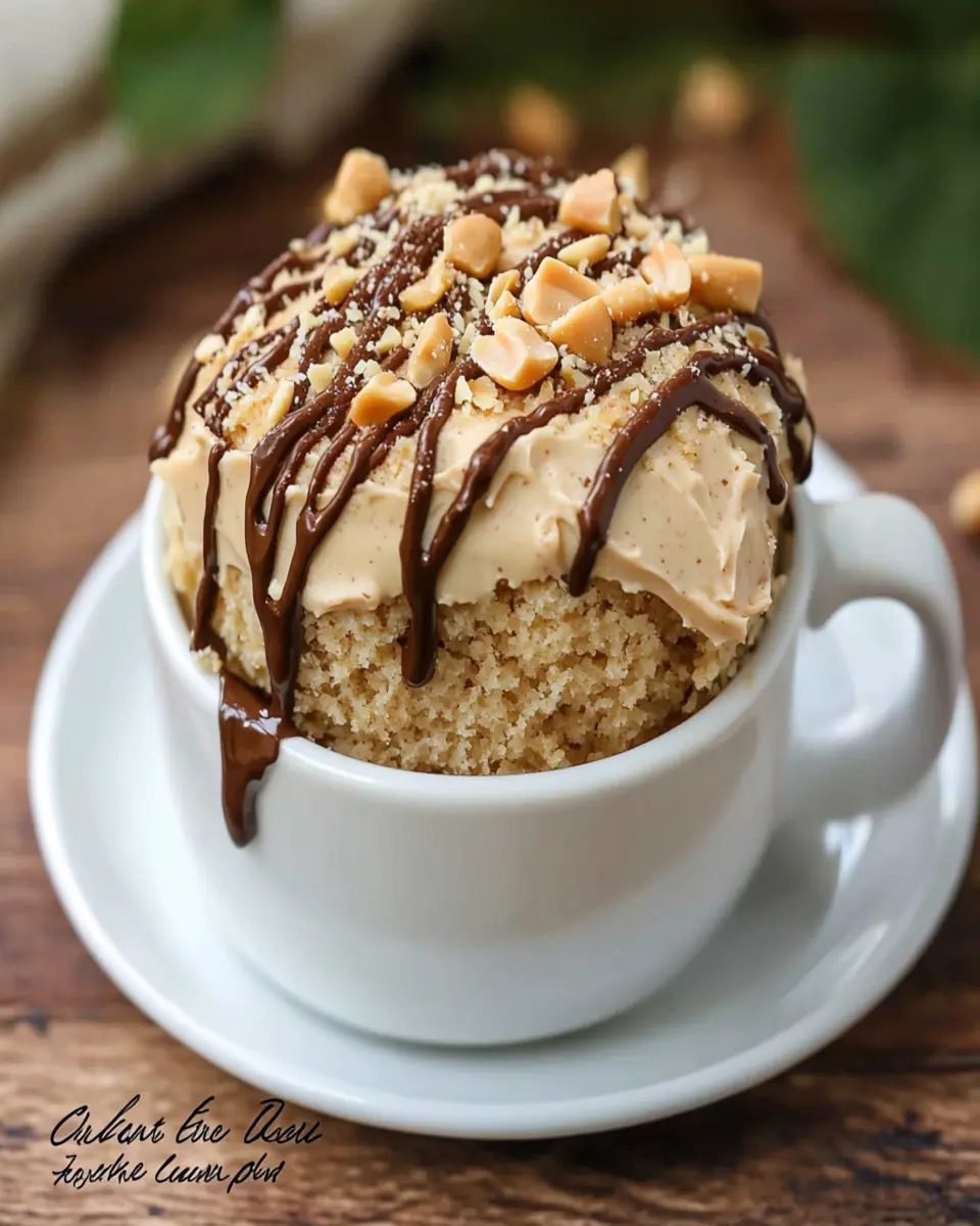 Sugar-Free Low Carb Keto Peanut Butter Mug Cake Bliss