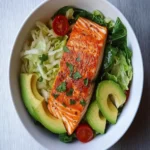 Simple Keto Cabbage and Salmon Bowl First Image First Image