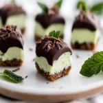 Keto Grasshopper Cheesecake Bites First Image First Image