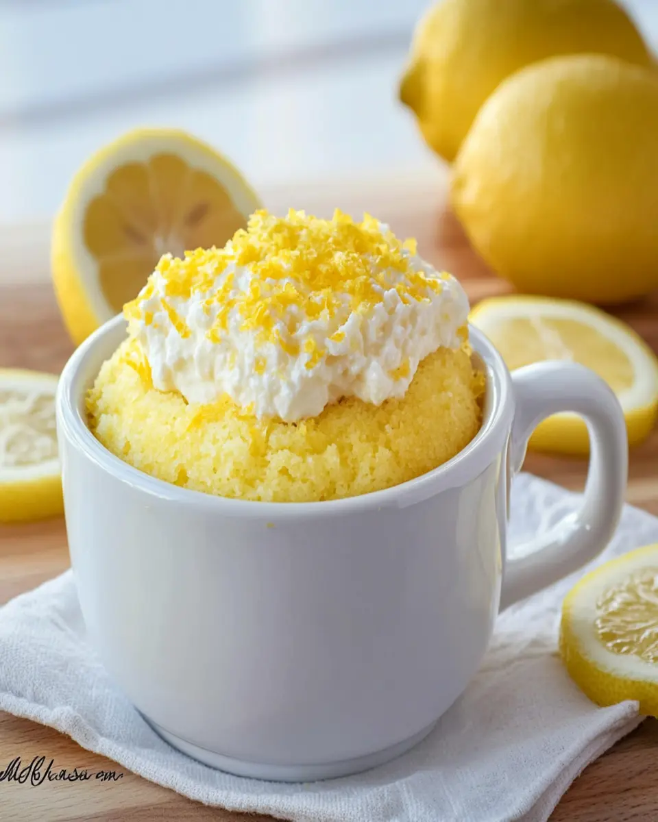 Sugar-Free Lemon Mug Cake: Zesty Bliss in Minutes!