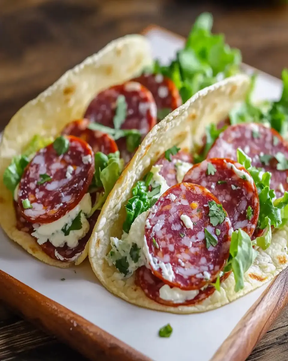 Keto Salami Cream Cheese Tacos: Irresistibly Cheesy & Fun!