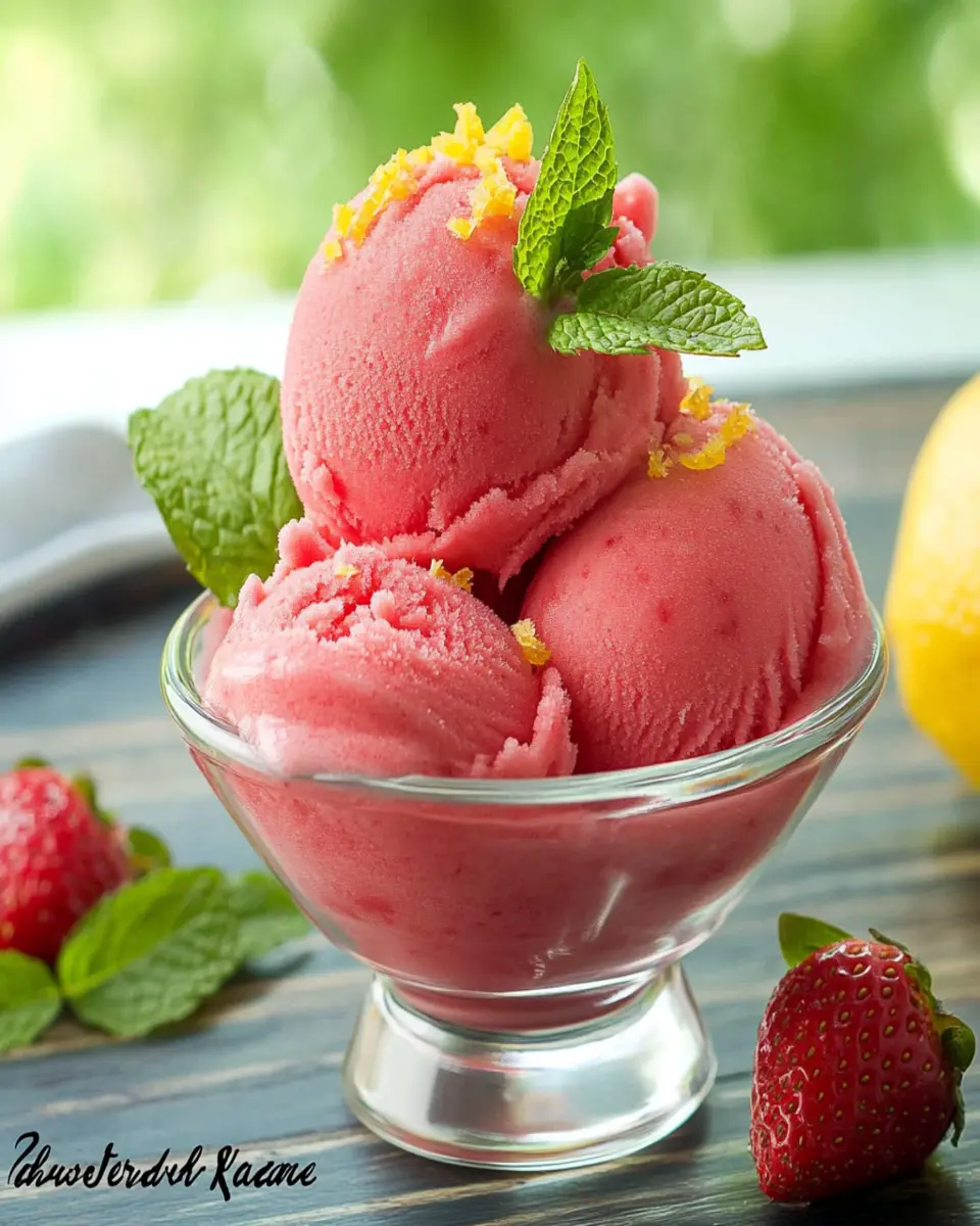Strawberry Lemon Sorbet: The Best Refreshing Summer Treat 6