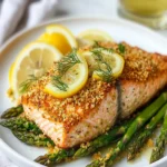Keto Almond Parmesan Crusted Salmon with Lemon and Dill First Image First Image