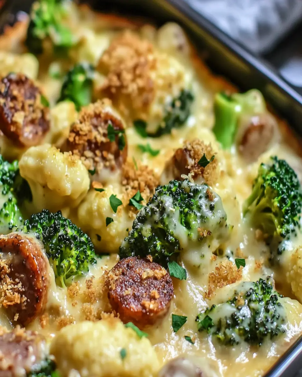 Keto Broccoli and Cauliflower Au Gratin: A Savory Delight!