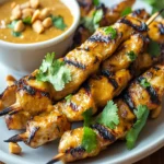 Keto Chicken Satay with Peanut Dipping Sauce First Image First Image