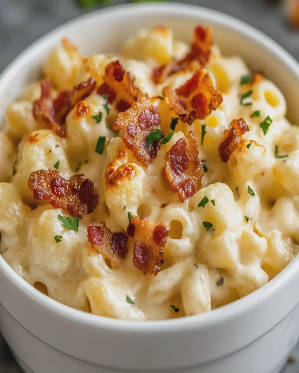 Cauliflower Mac ‘N Cheese: Indulgent Cheddar & Bacon Bliss