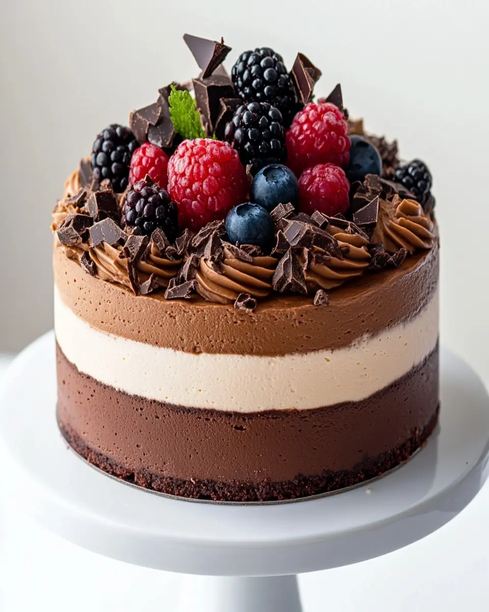 Triple Chocolate Mousse Cake: Irresistibly Decadent Delight 7