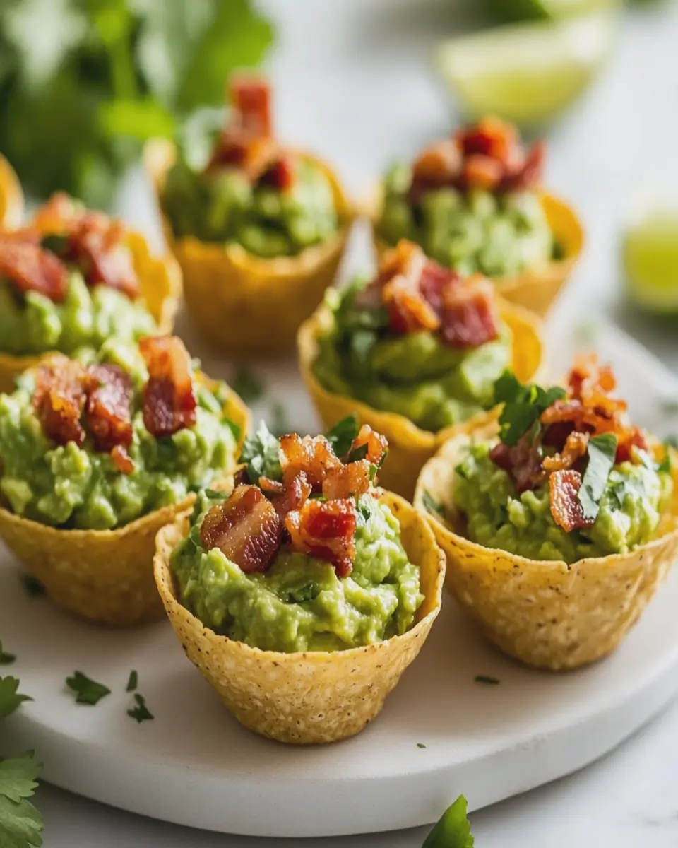 Mini Bacon Guacamole Cups: Irresistibly Easy Party Bites