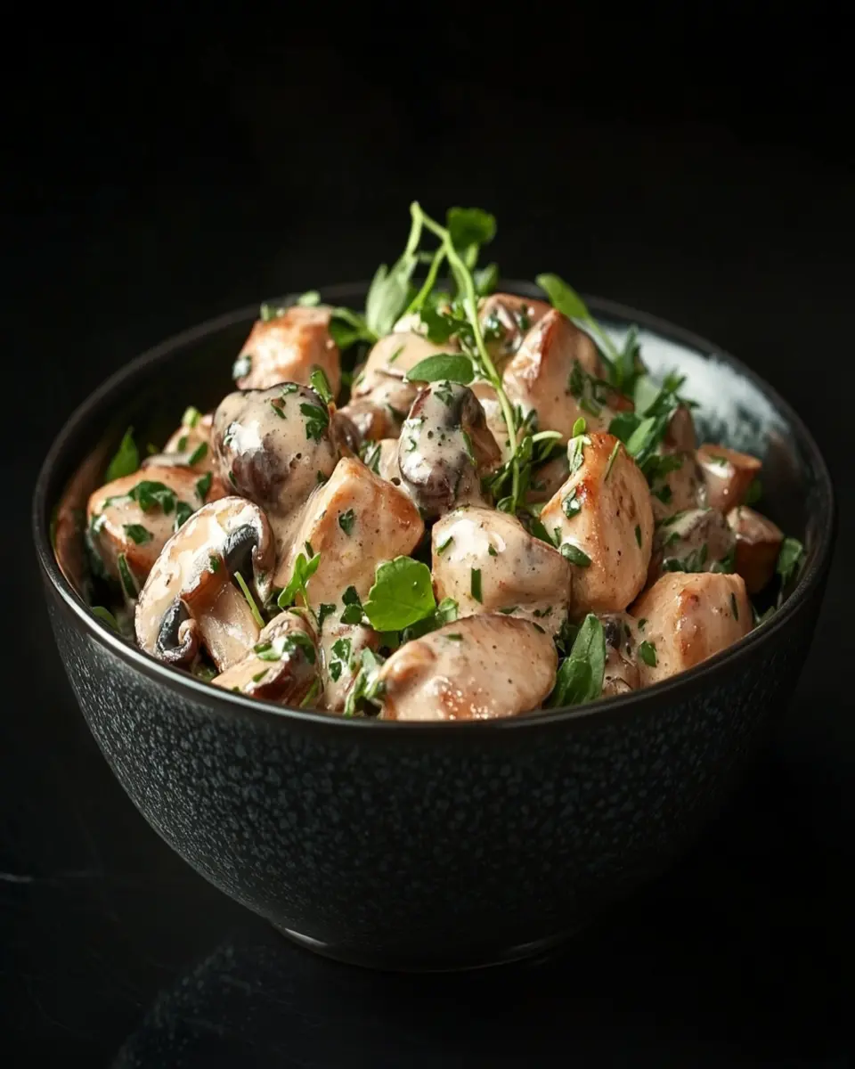 Creamy Chicken Mushroom Salad ‘Sherlock’: A Cozy Delight