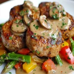 Easy Pork Medallions with Creamy Mushroom Sauce First Image First Image