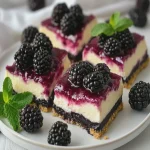 Keto Blackberry Cheesecake Bars First Image First Image