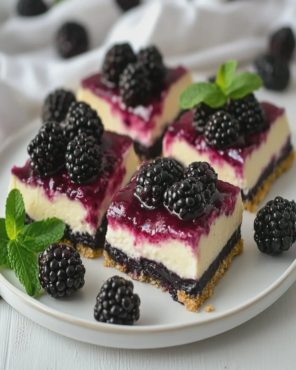 Keto Blackberry Cheesecake Bars: Irresistibly Creamy Delight