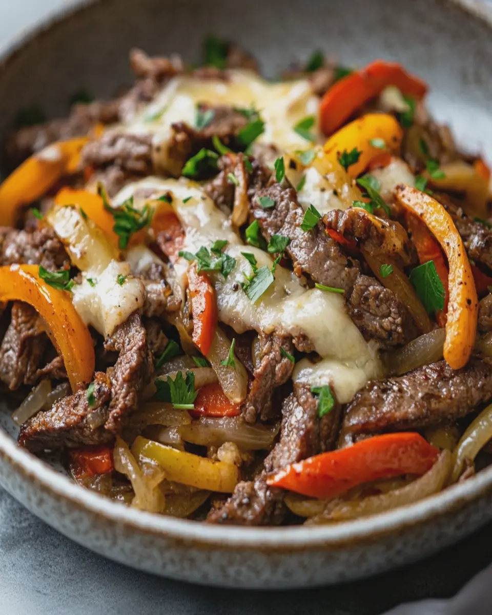 One Pan Keto Philly Cheesesteak: Juicy, Easy, and Blissful