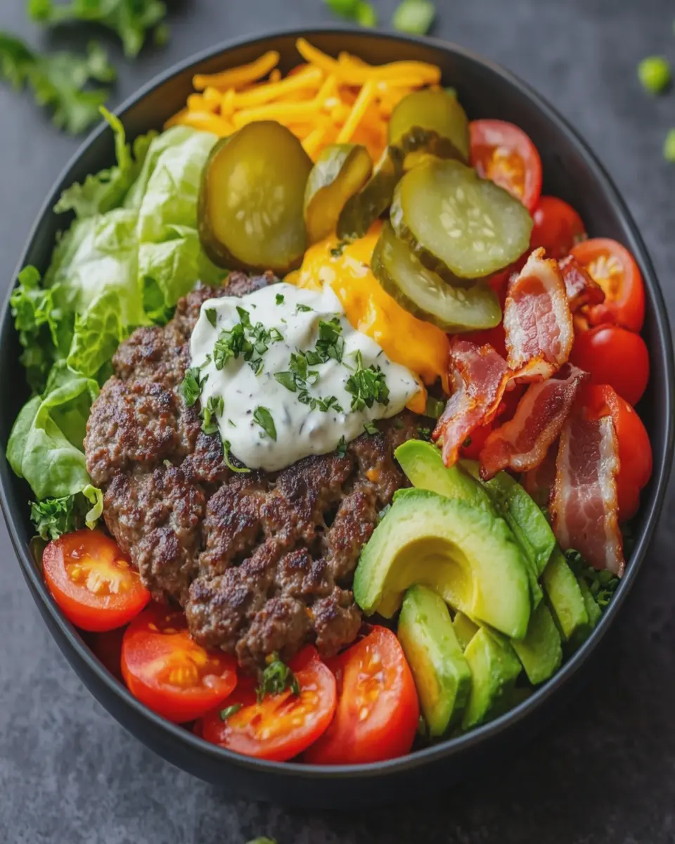 Keto Loaded Burger Bowl: Irresistibly Satisfying & Easy to Make 5 v9cvcjythd42arvidclb