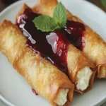 Keto Cherry Cheesecake Egg Rolls – Crispy, Creamy & Low-Carb Bliss! First Image First Image