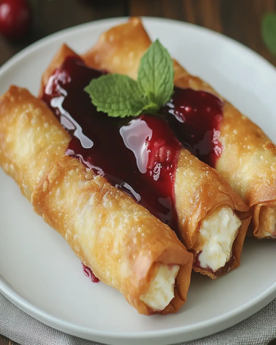 Keto Cherry Cheesecake Egg Rolls: Crispy, Creamy Delight!